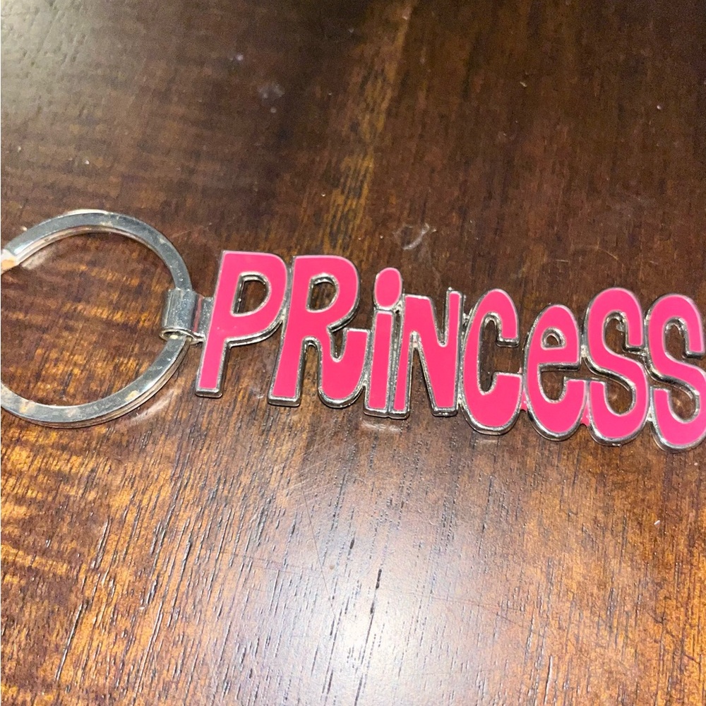 Princess Pink Enamel Keychain